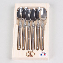 Coffret de 6 cuillères à café inox laguiole