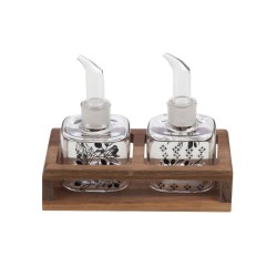 Support avec 2 pots huile...