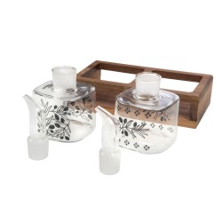 Support avec 2 pots huile et vinaigre