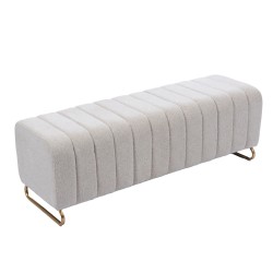 Banc capitonné en tissu...