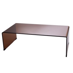 Table basse verre fumé