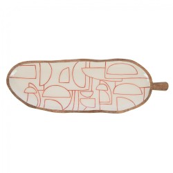 Plat feuille ambre 50 cm