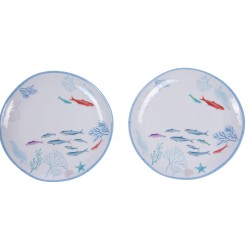 Lot de 2 assiettes Melamine...