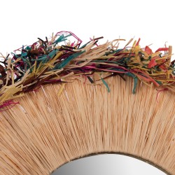 Miroir rond frou frou multicolore
