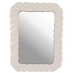 Miroir Torsade en métal blanc