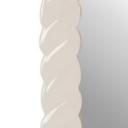 Miroir Torsade en métal blanc