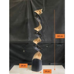 Déco à poser en Teck Tortini