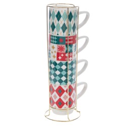 Coffret 4 tasses déjeuner Santa