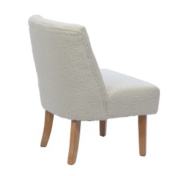Fauteuil Dag bouclette blanc (lot de 2)