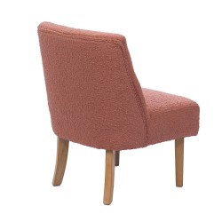 Fauteuil Dag bouclette rose (lot de 2)