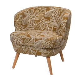 Fauteuil Dagmard feuille miel