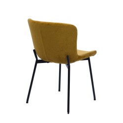 Chaise Arabelle jaune en tissu (lot de 2)
