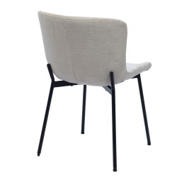 Chaise Arabelle crème en tissu (lot de 2)