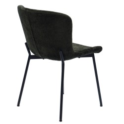 Chaise Arabelle verte en tissu (lot de 2)