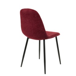 Chaise Ariane framboise en tissu (lot de 2)