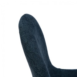 Chaise Ariane bleue en tissu (lot de 2)