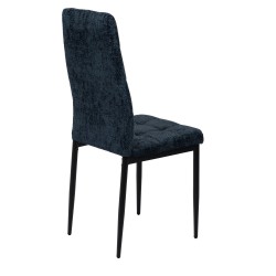 Chaise Zurick bleue en tissu (lot de 2)