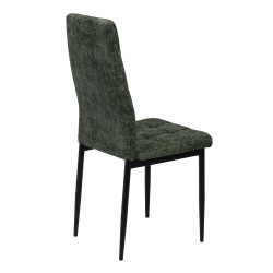 Chaise Zurick verte en tissu (lot de 2)