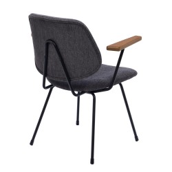 Chaise Arnold grise en tissu (lot de 2)