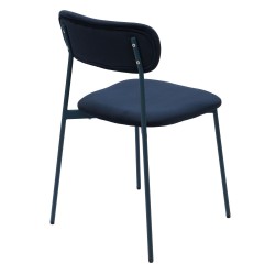 Chaise Elma bleue en velour (lot de 2)