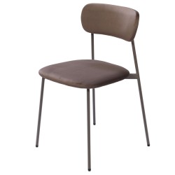 Chaise Elma beige en velour...