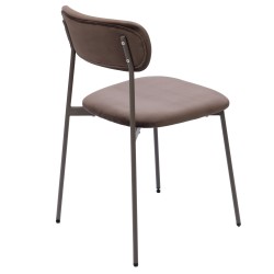 Chaise Elma beige en velour (lot de 2)