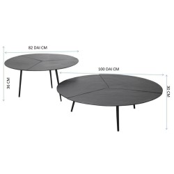 Set de 2 tables basses Boris