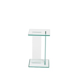 Sellette carrée en verre H41 cm