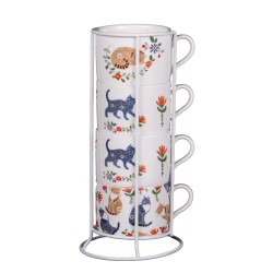 Coffret rack 4 tasses Loris...