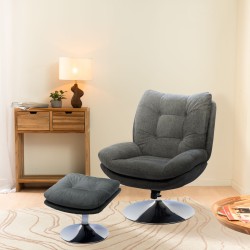 Repose pied Magnum Gris foncé Chrome