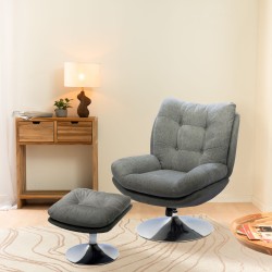 Repose pied Magnum Gris clair Chrome