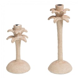 Set de 2 bougeoirs Palmier