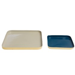 Set de 2 plateaux évasion métal