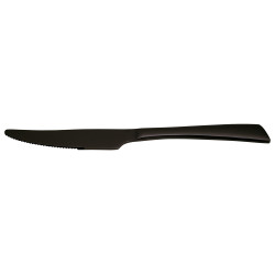 Couteau de table monobloc Delta black inox (lot de 6)