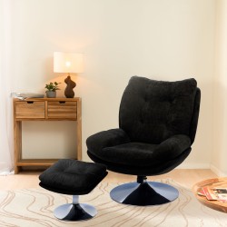 Repose pied Magnum Noir Chrome