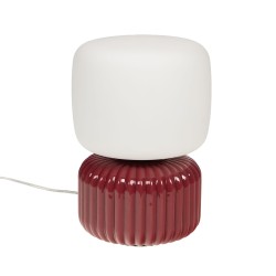 Lampe de chevet Ninon en céramique framboise 30 cm