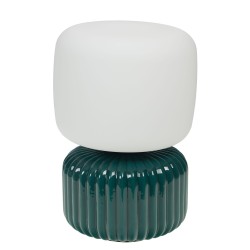 Lampe de chevet Ninon en céramique bleue 30 cm