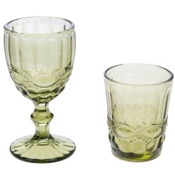 Boîte de 6 verres à pied vert