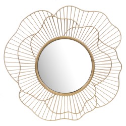 Miroir Flower doré 71 cm