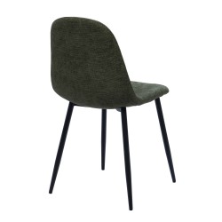 Chaise Ariane verte en tissu (lot de 2)