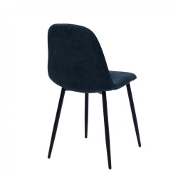 Chaise Ariane bleue en tissu (lot de 2)