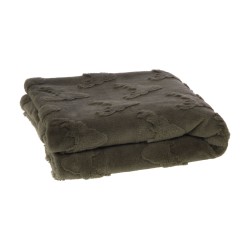 Plaid Cerf kaki 170x130 cm