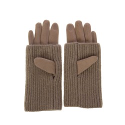 Gants en tricot et suédine...