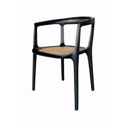 Fauteuil Paille noir