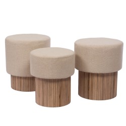 Tabouret grand modèle en teck
