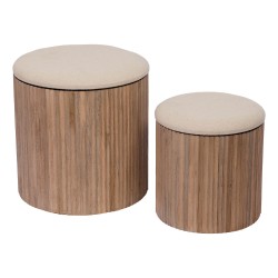 Set de 2 tabourets ronds en...
