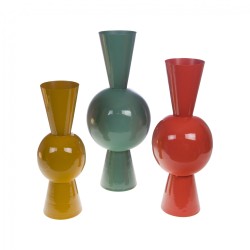 Vase Gatsby amande en métal 74 cm