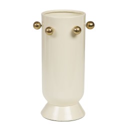 Vase Poésie crème 20 cm en...