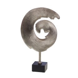Décoration Swirl argent hauteur 46 cm