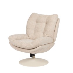Fauteuil Magnum beige et blanc